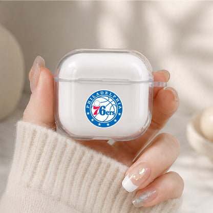 NBA Philadelphia 76ers Logo Protective Apple Airpods 4 Clear Case - Durable Clear Protection
