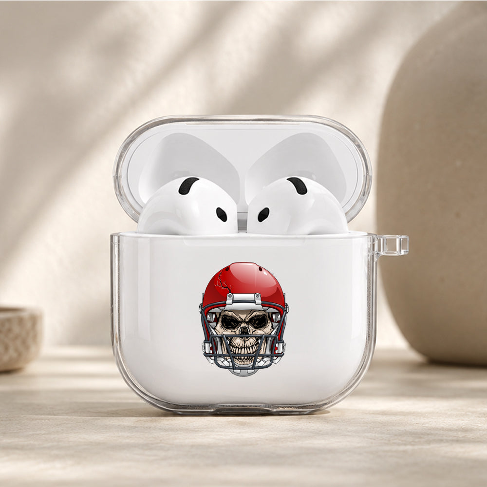 Skull Head Player Protective Apple Airpods 4 Clear Case - Durable Clear Protection