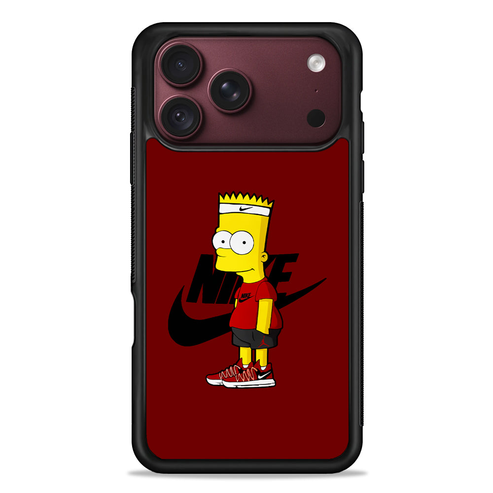 Nike Cool Bart Simpson iPhone 18 Pro Max Case – Slim Silicone Protective Cover