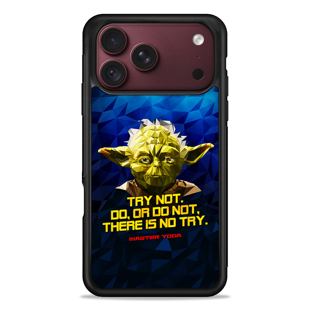 Star Wars Yoda Quote iPhone 18 Pro Max Case – Slim Silicone Protective Cover