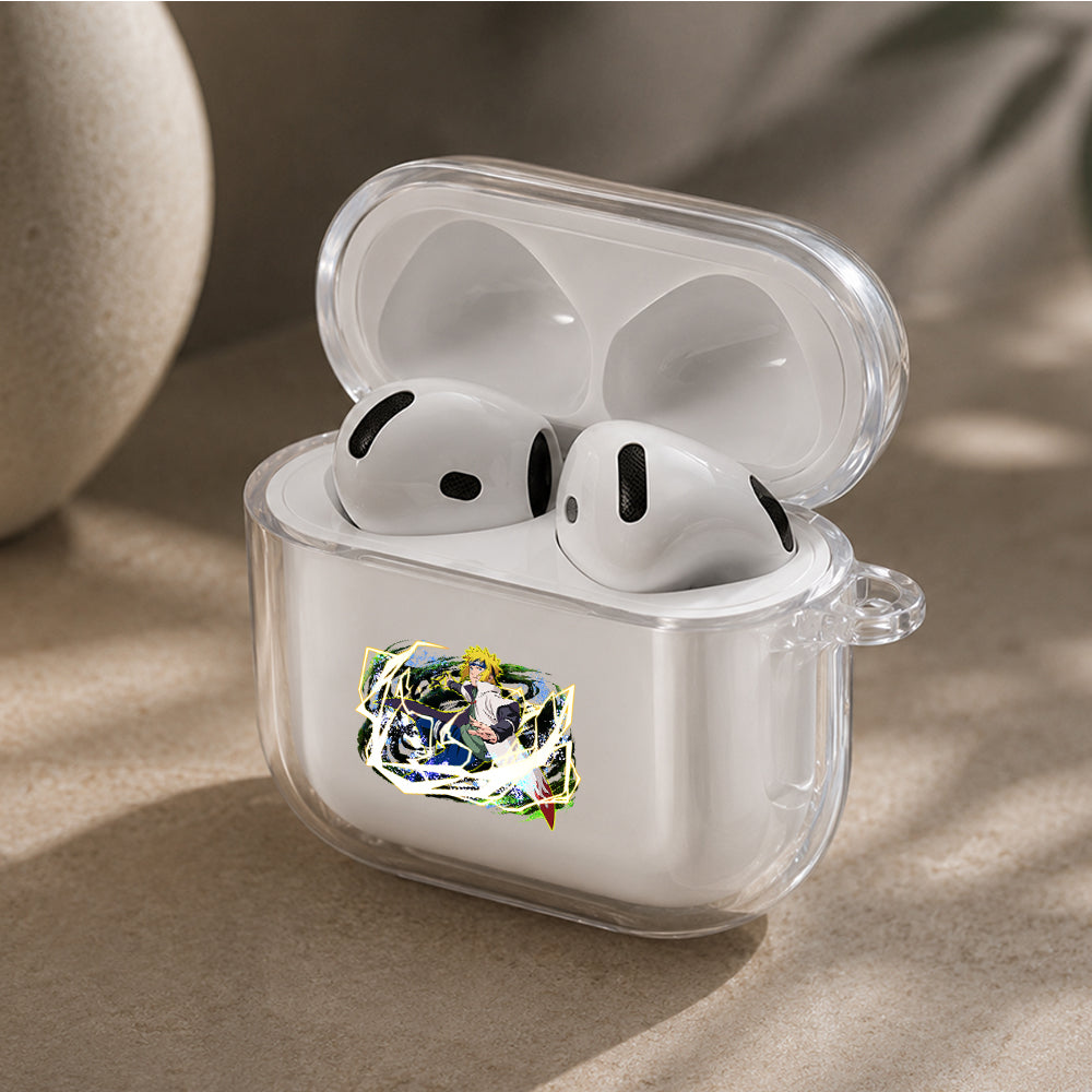 Naruto Minato Yellow Flash Protective Apple Airpods 4 Clear Case - Durable Clear Protection