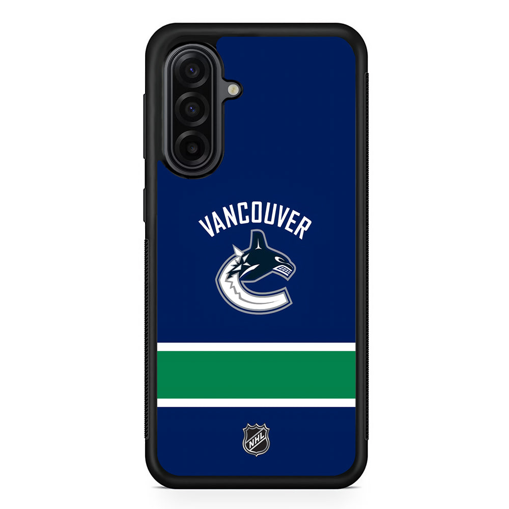 NHL Vancouver Canucks Team Samsung Galaxy A17 Case | Durable Rubber Samsung Galaxy A17 Phone Case