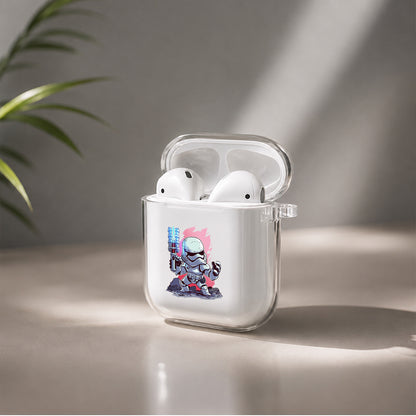 Stormtrooper Star War Cartoon Protective Clear Case Cover For Apple Airpods | Soft Silicone AirPods 1 / 2 Case | Protective Cover