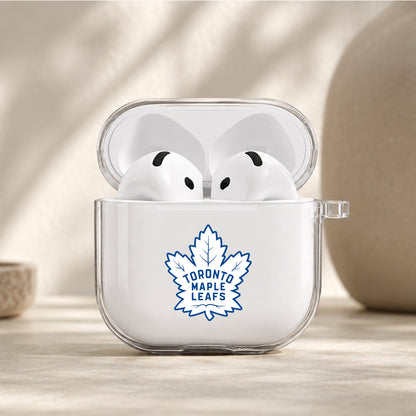 NHL Toronto Maple Leafs Logo Protective Apple Airpods 4 Clear Case - Durable Clear Protection