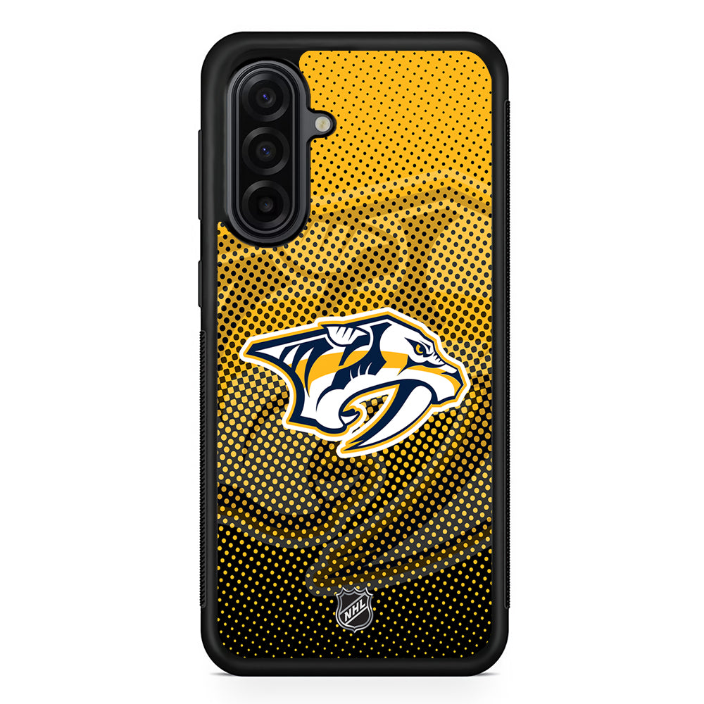 NHL Nashville Predators Dots Pattern Samsung Galaxy A17 Case | Durable Rubber Samsung Galaxy A17 Phone Case