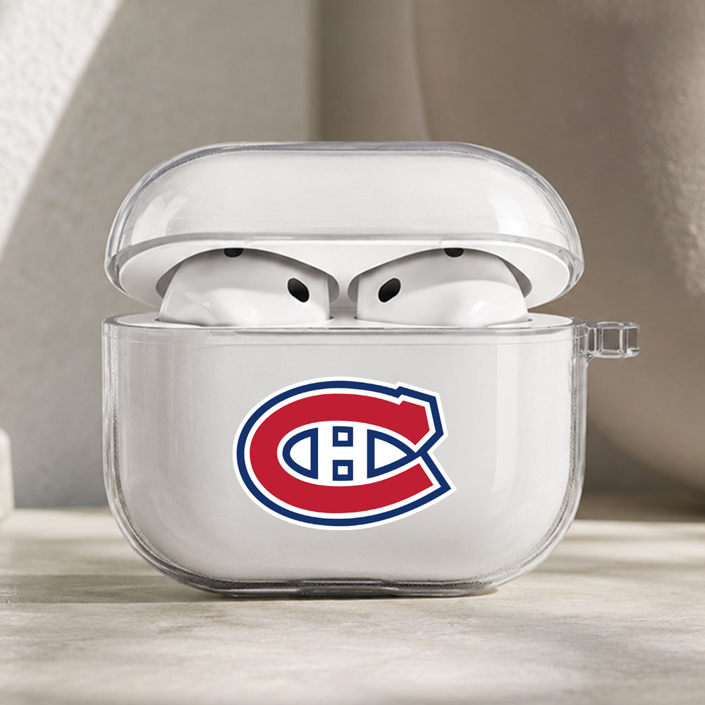 NHL Montreal Canadiens Symbol Protective Apple AirPods Pro 3 Clear Case | Shockproof Cover