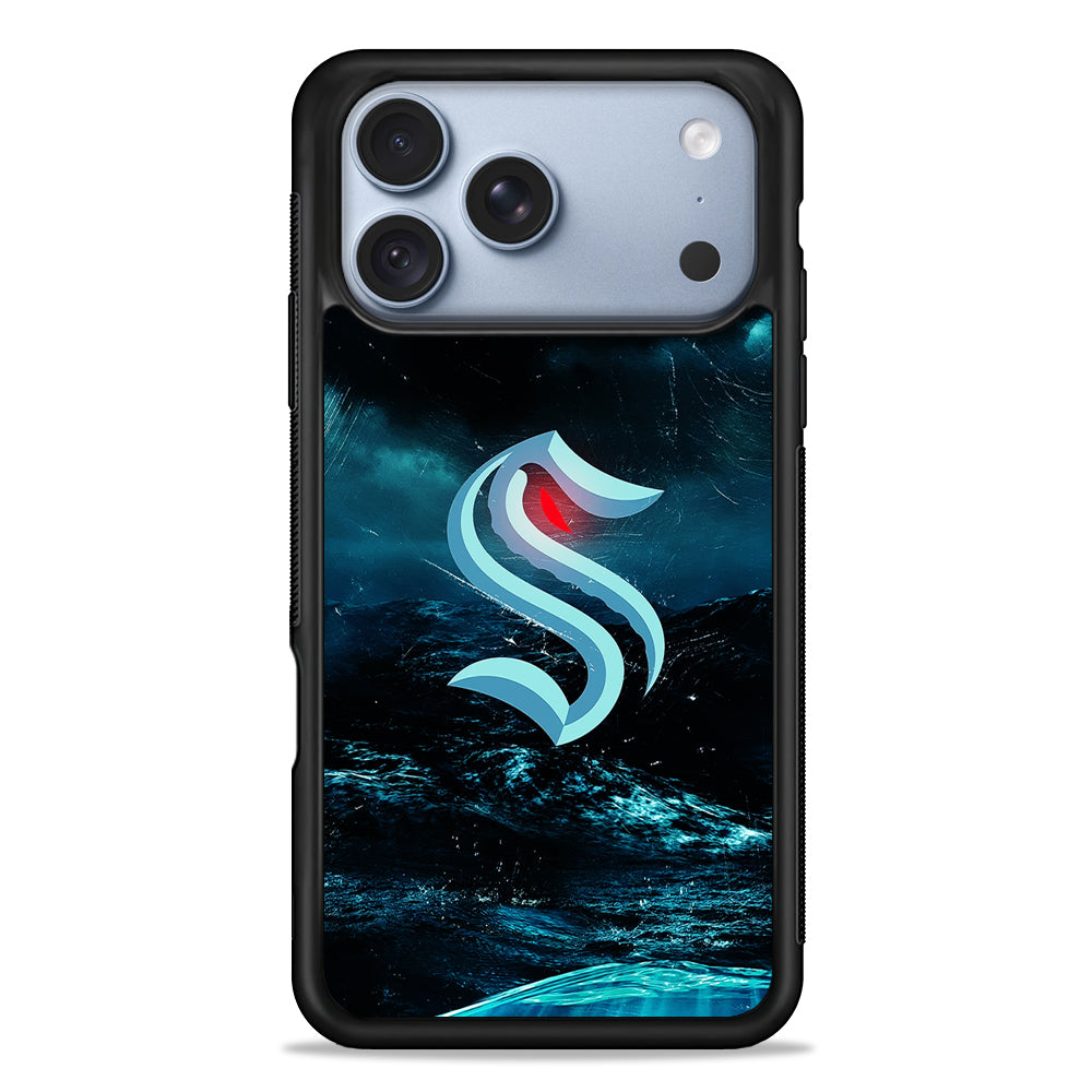 NHL Seattle Kraken Storm iPhone 18 Pro Case - iPhone 18 Pro Silicone Case