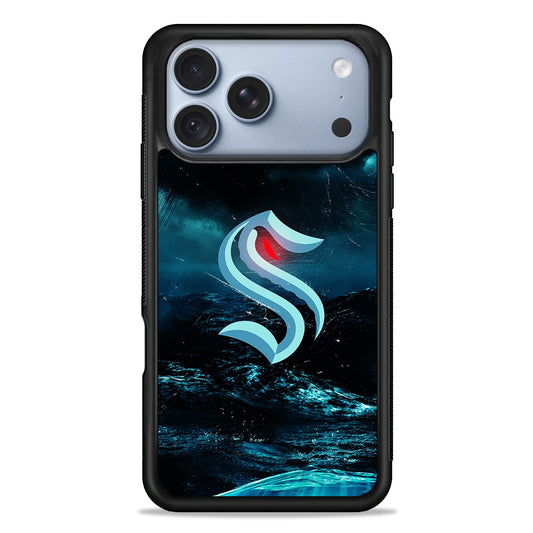 NHL Seattle Kraken Storm iPhone 18 Pro Case - iPhone 18 Pro Silicone Case