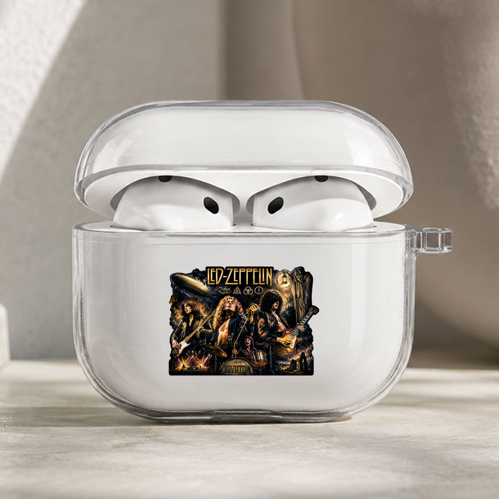 Led Zeppelin Golden Era Protective Apple AirPods Pro 3 Clear Case | Shockproof Cover