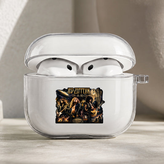 Led Zeppelin Golden Era Protective Apple AirPods Pro 3 Clear Case | Shockproof Cover