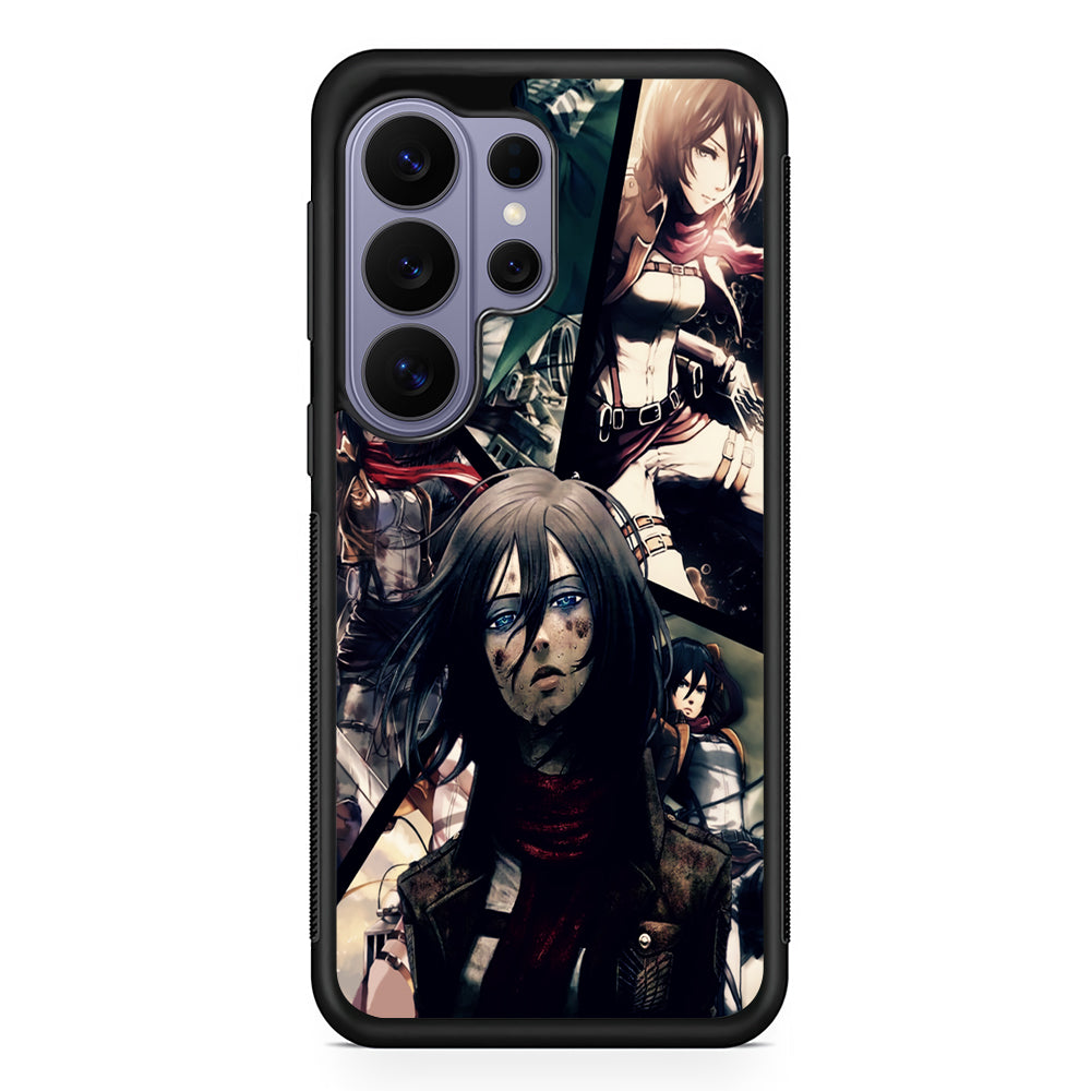 Mikasa Ackerman Collage Samsung Galaxy S26 Ultra Case | Protective Rubber Cover
