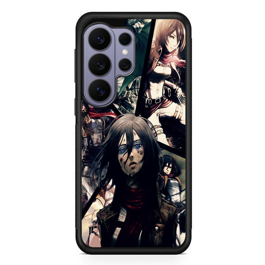 Mikasa Ackerman Collage Samsung Galaxy S26 Ultra Case | Protective Rubber Cover