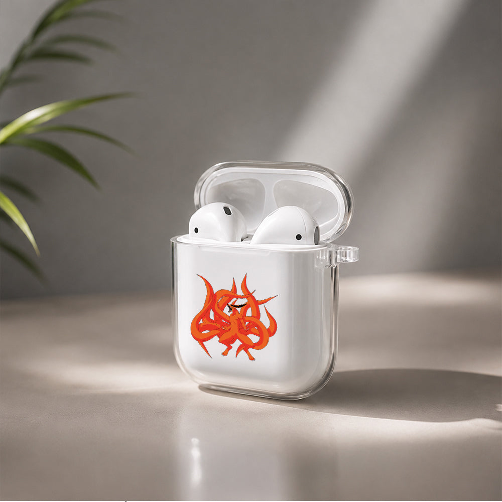 Kurama Naruto Uzumaki Protective Clear Case Cover For Apple Airpods | Soft Silicone AirPods 1 / 2 Case | Protective Cover