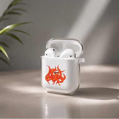 Kurama Naruto Uzumaki Protective Clear Case Cover For Apple Airpods | Soft Silicone AirPods 1 / 2 Case | Protective Cover