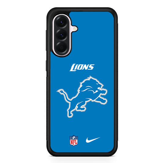NFL Detroit Lions Blue Nike Samsung Galaxy A56 Case | Samsung Galaxy A56 Protective Rubber Case
