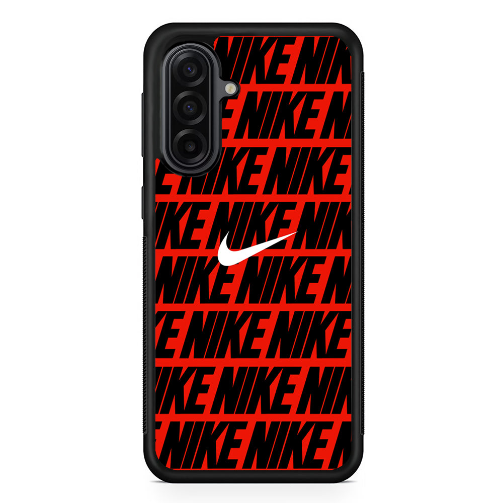 Nike in Red Samsung Galaxy A17 Case | Durable Rubber Samsung Galaxy A17 Phone Case