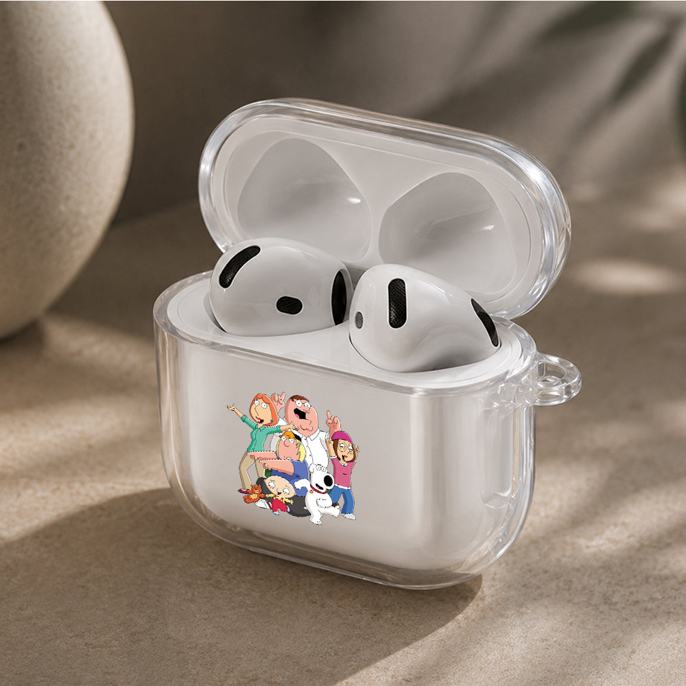 Family Guy Main Character Protective Apple Airpods 4 Clear Case - Durable Clear Protection