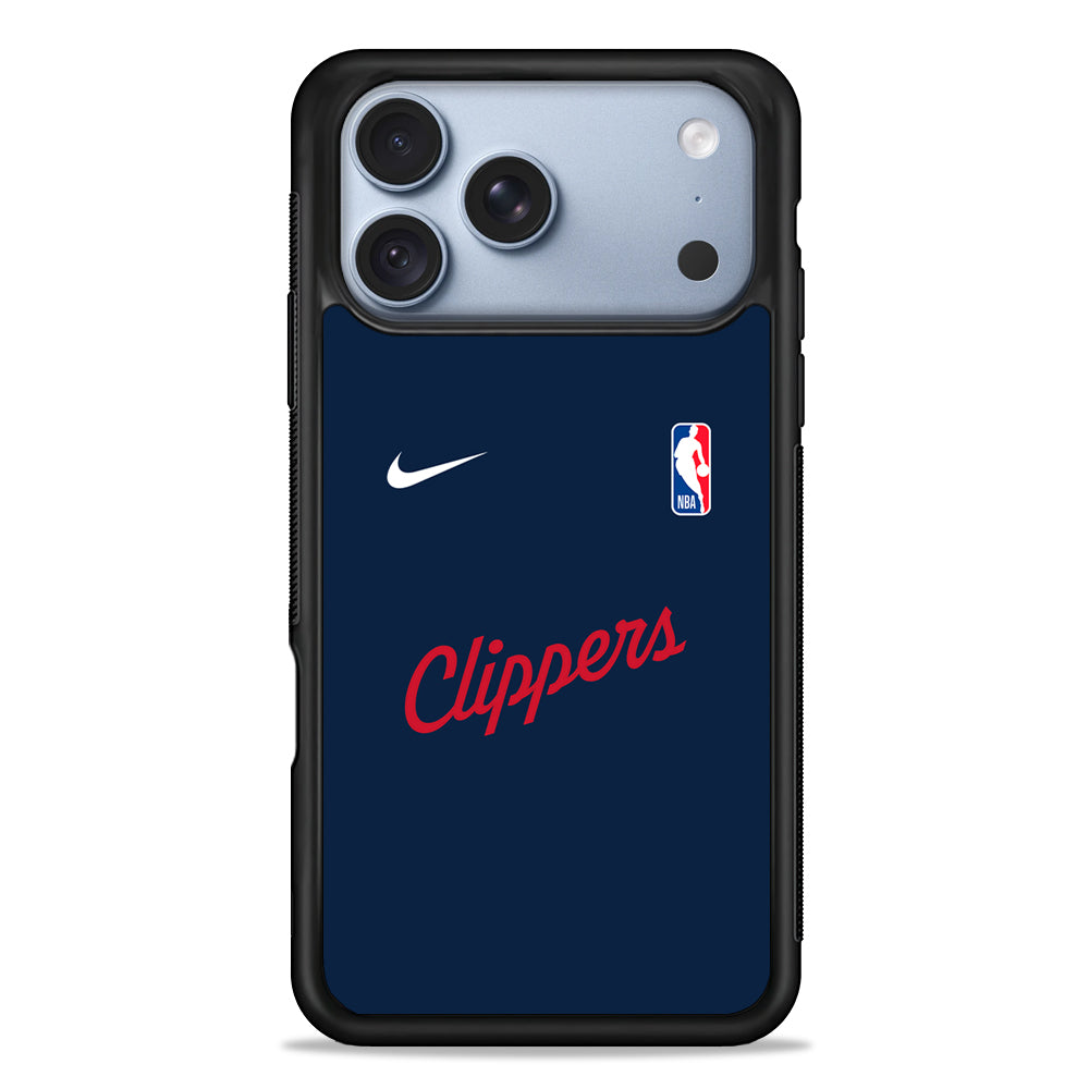 NBA LA Clippers Navy Nike iPhone 18 Pro Case - iPhone 18 Pro Silicone Case
