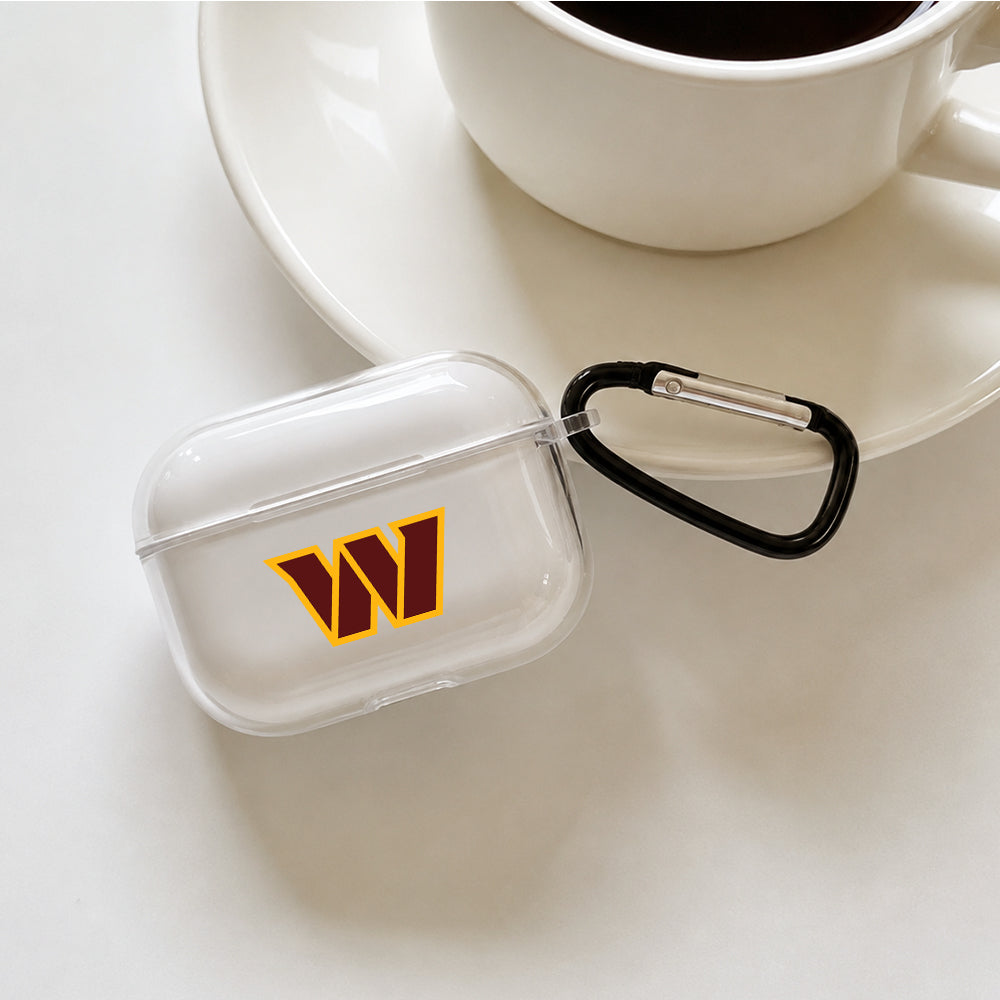 NFL Washington Commanders Symbol Protective Apple AirPods Pro 3 Clear Case | Shockproof Cover
