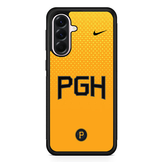 MLB Pittsburgh Pirates Yellow Nike Samsung Galaxy A56 Case | Samsung Galaxy A56 Protective Rubber Case