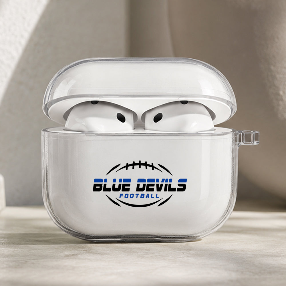 Duke Blue Devils Football Protective Apple AirPods Pro 3 Clear Case | Shockproof Cover