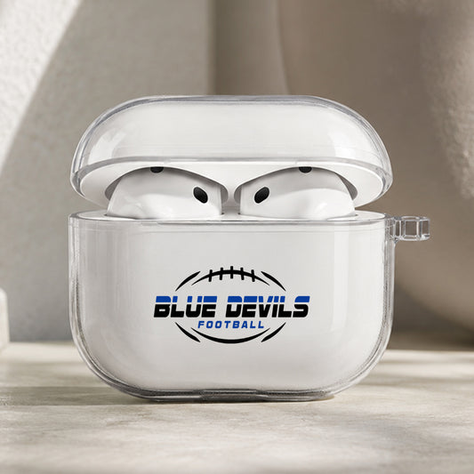 Duke Blue Devils Football Protective Apple AirPods Pro 3 Clear Case | Shockproof Cover
