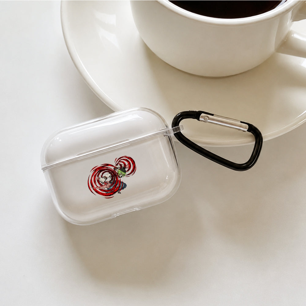 Demon Slayer Gyutaro Protective Apple AirPods Pro 3 Clear Case | Shockproof Cover