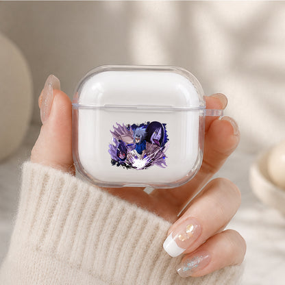 Sasuke Dark Form Protective Apple Airpods 4 Clear Case - Durable Clear Protection