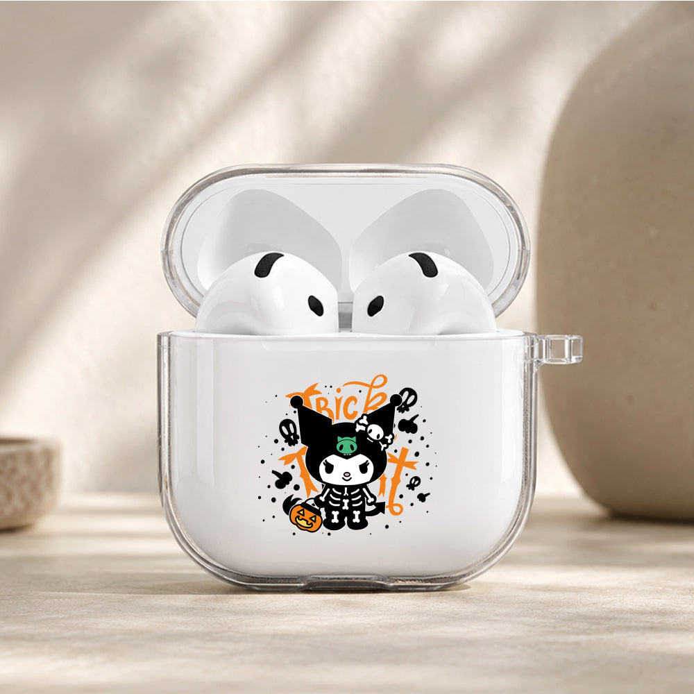 Kuromi Spooky Halloween Protective Apple Airpods 4 Clear Case - Durable Clear Protection