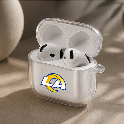 NFL Los Angeles Rams Logo Protective Apple Airpods 4 Clear Case - Durable Clear Protection