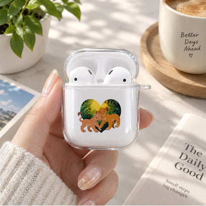 The Lion King Love Protective Clear Case Cover For Apple Airpods | Soft Silicone AirPods 1 / 2 Case | Protective Cover