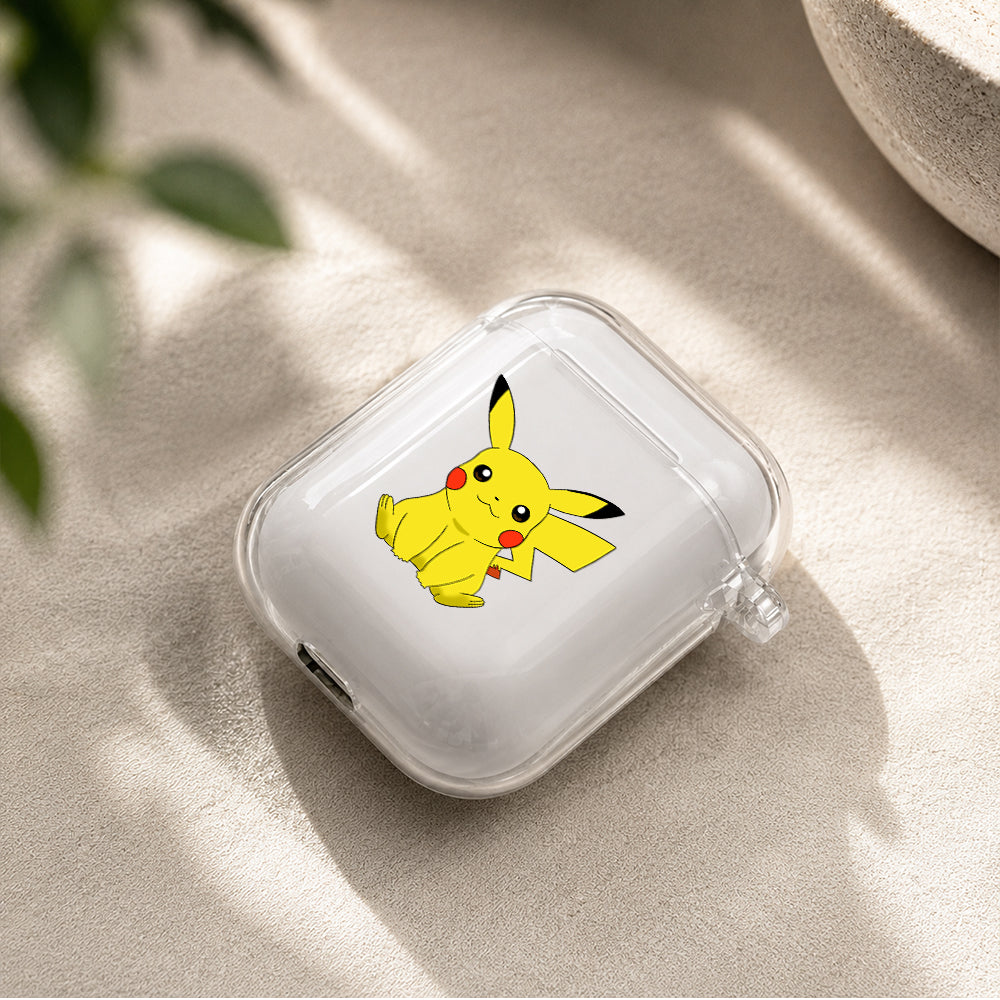 Pikachu Electric Pokemon Protective Clear Case Cover For Apple Airpods | Soft Silicone AirPods 1 / 2 Case | Protective Cover