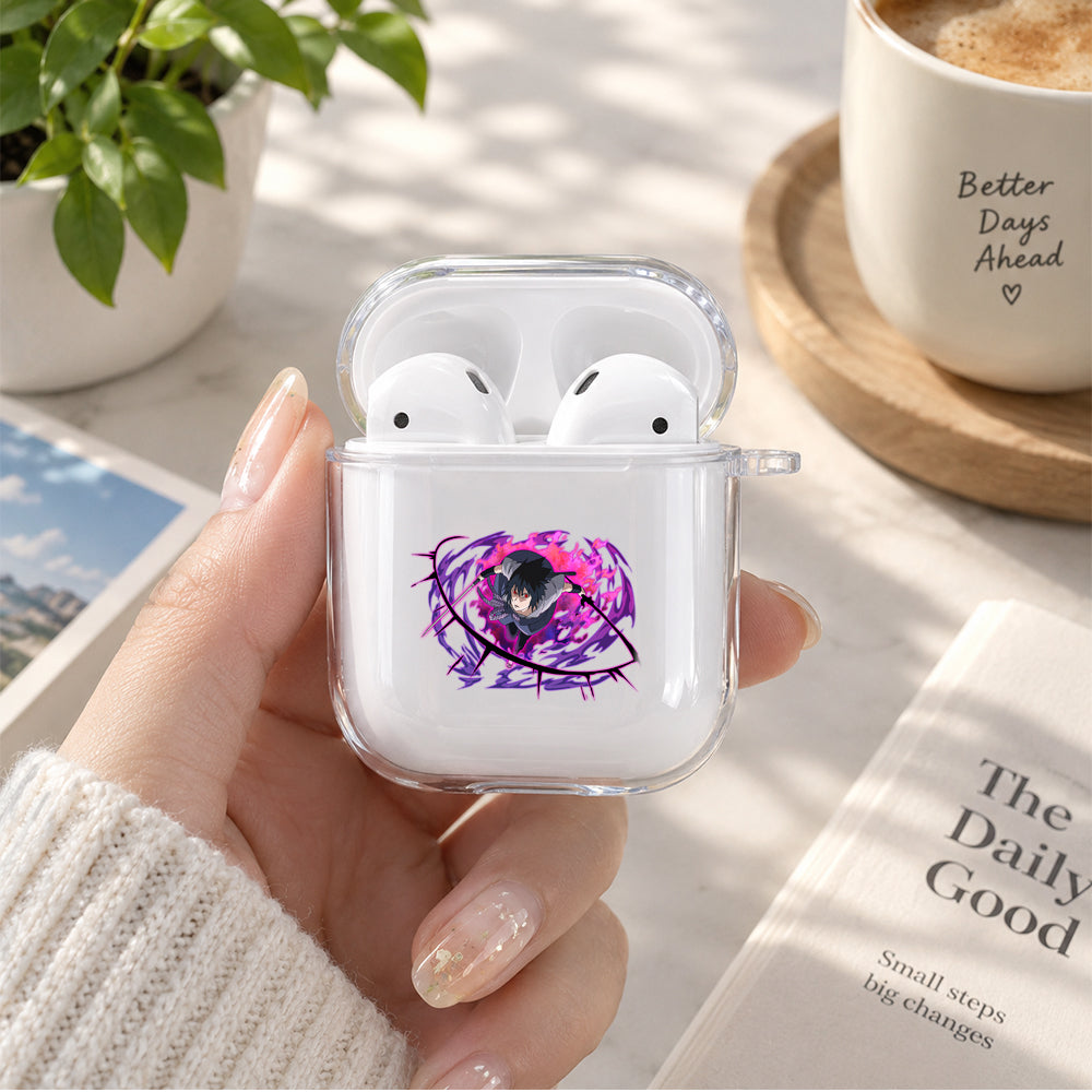 Sasuke Sword of Kusanagi Protective Clear Case Cover For Apple Airpods | Soft Silicone AirPods 1 / 2 Case | Protective Cover