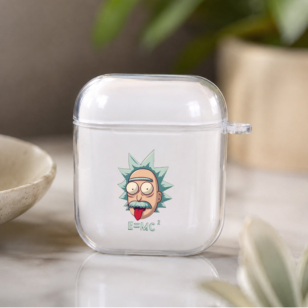 Professor Rick Protective Clear Case Cover For Apple Airpods | Soft Silicone AirPods 1 / 2 Case | Protective Cover
