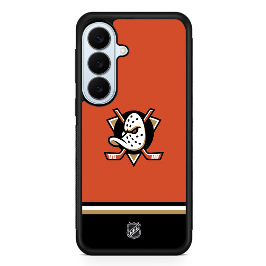 NHL Anaheim Ducks Orange Samsung Galaxy S26 Plus Case | Slim Protective Rubber Cover