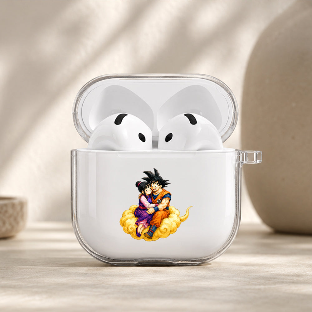Dragon Ball Goku and Chi-Chi Protective Apple Airpods 4 Clear Case - Durable Clear Protection