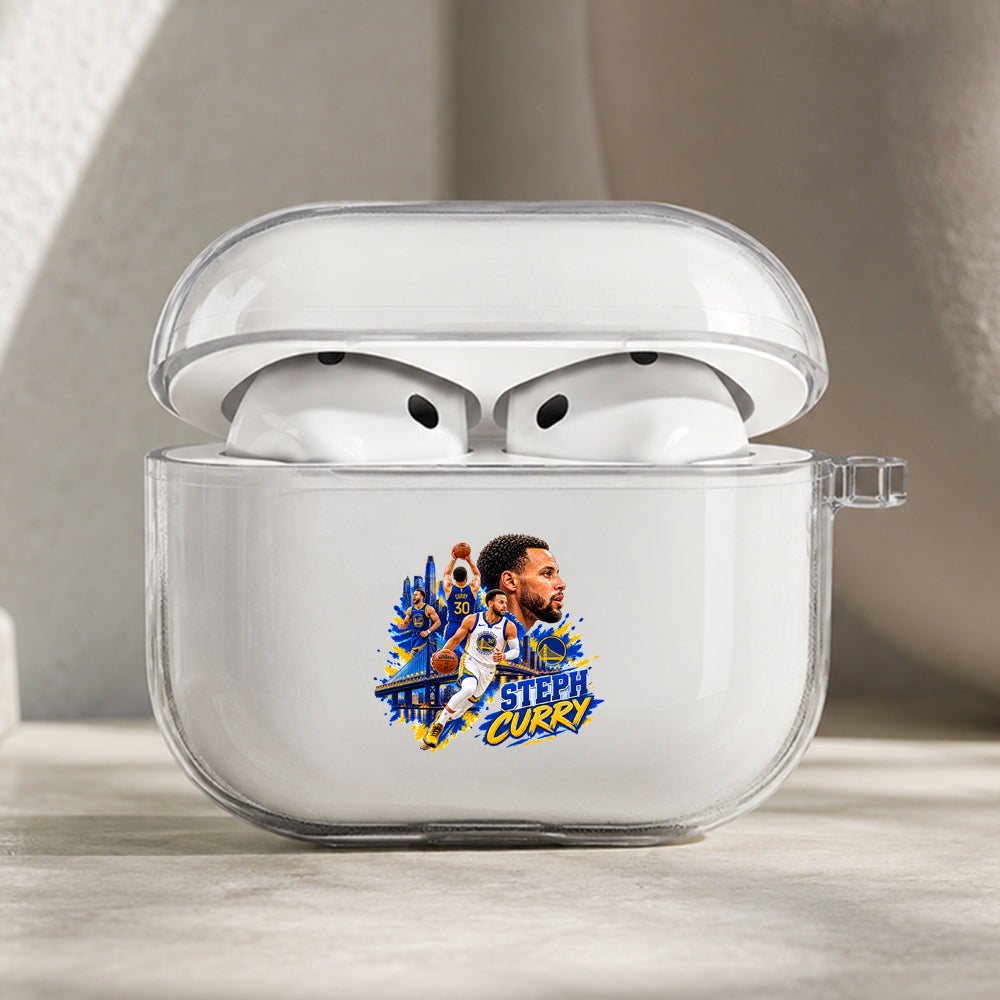 Steph Curry Golden Dynasty Protective Apple AirPods Pro 3 Clear Case | Shockproof Cover