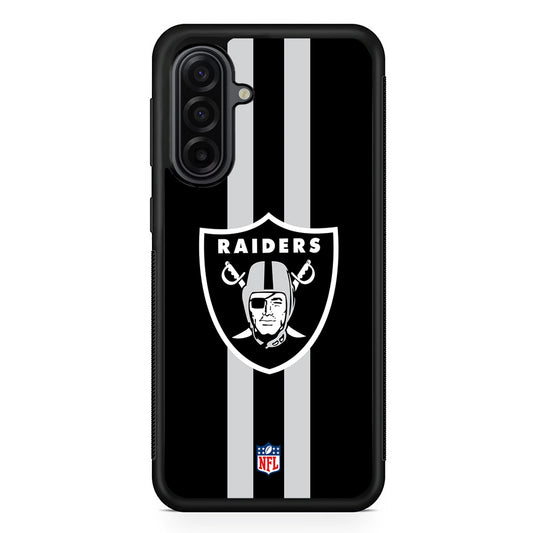 NFL Las Vegas Raiders Black Samsung Galaxy A17 Case | Durable Rubber Samsung Galaxy A17 Phone Case