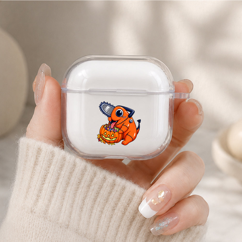 Pochita Adorable Devil Protective Apple Airpods 4 Clear Case - Durable Clear Protection