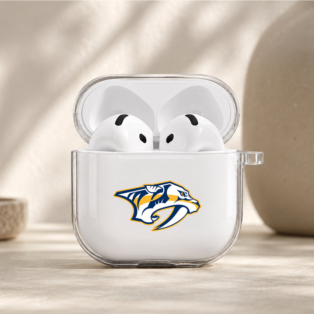 NHL Nashville Predators Logo Protective Apple Airpods 4 Clear Case - Durable Clear Protection