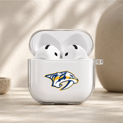 NHL Nashville Predators Logo Protective Apple Airpods 4 Clear Case - Durable Clear Protection