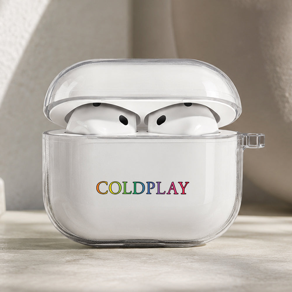 Coldplay Colorful Logo Protective Apple AirPods Pro 3 Clear Case | Shockproof Cover