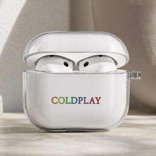Coldplay Colorful Logo Protective Apple AirPods Pro 3 Clear Case | Shockproof Cover