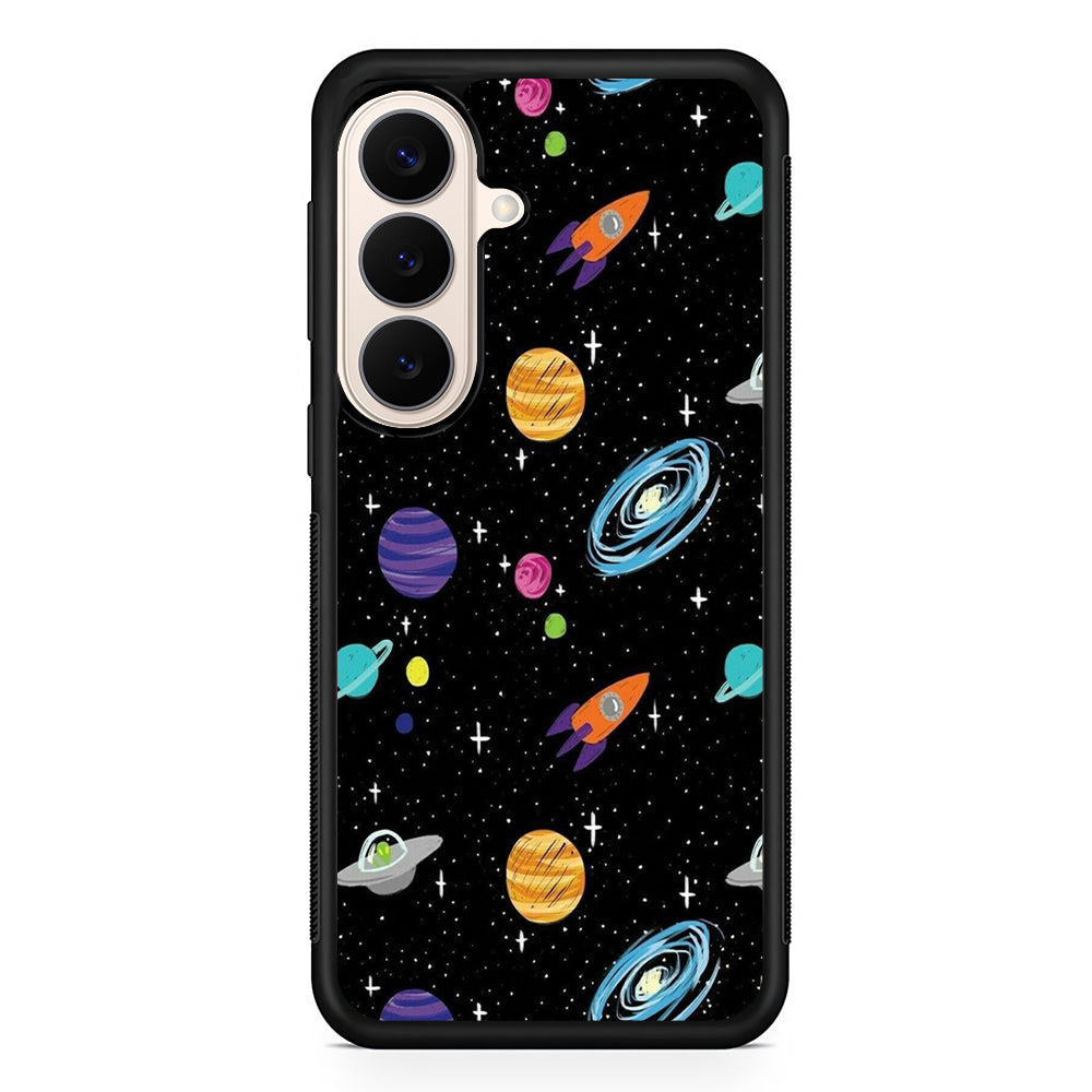 Space Pattern 003 Samsung Galaxy S26 Case | Durable Protective Rubber Cover
