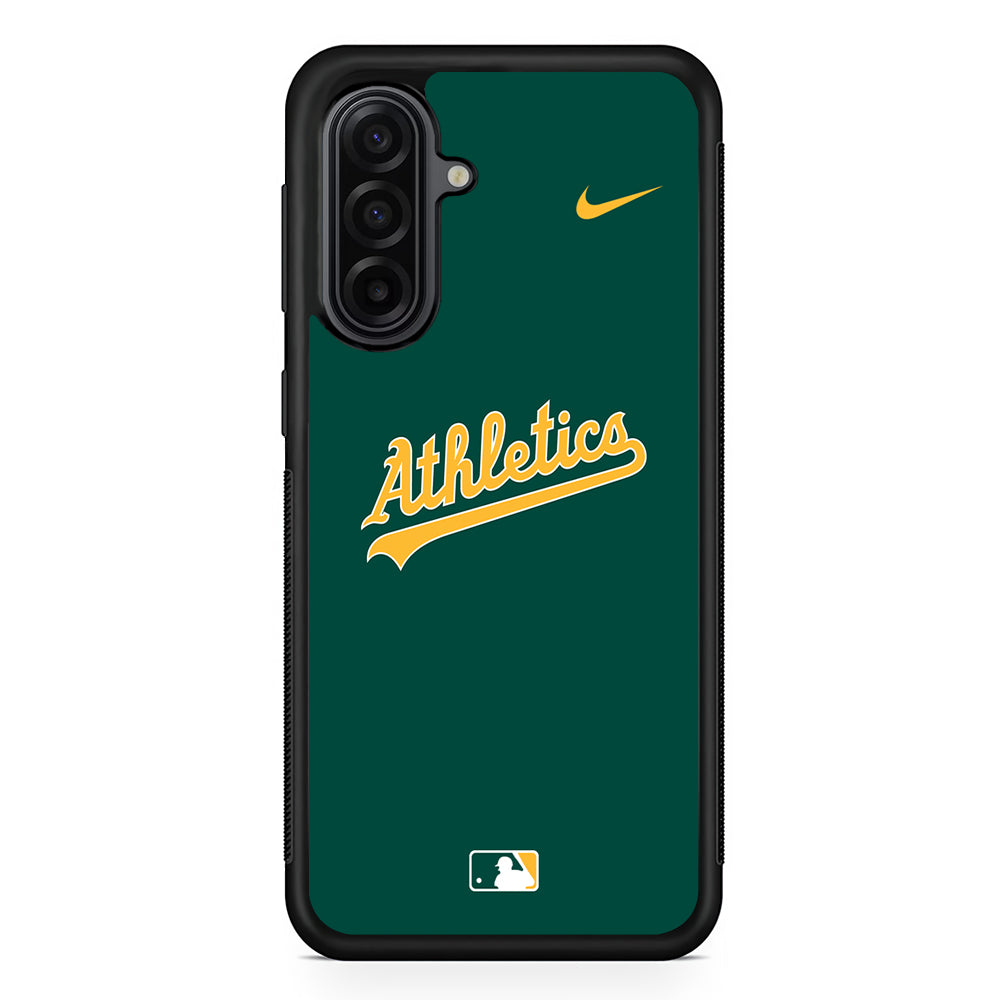 MLB Athletics Green Nike Samsung Galaxy A17 Case | Durable Rubber Samsung Galaxy A17 Phone Case