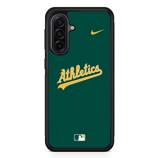MLB Athletics Green Nike Samsung Galaxy A17 Case | Durable Rubber Samsung Galaxy A17 Phone Case