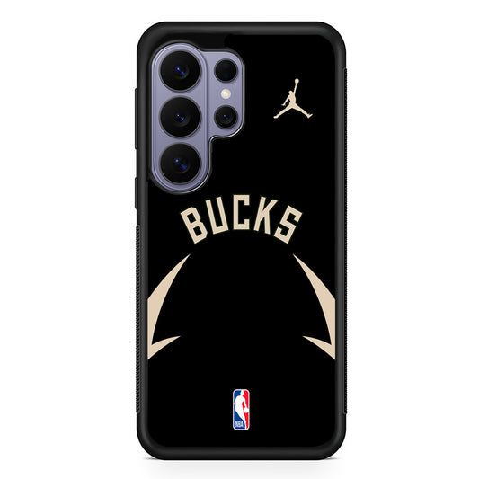 NBA Milwaukee Bucks Black Jordan Samsung Galaxy S26 Ultra Case | Slim Durable Protective Cover
