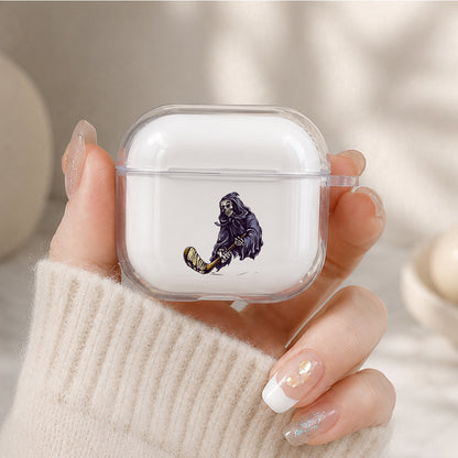Angels of Death Ice Hockey Protective Apple Airpods 4 Clear Case - Durable Clear Protection