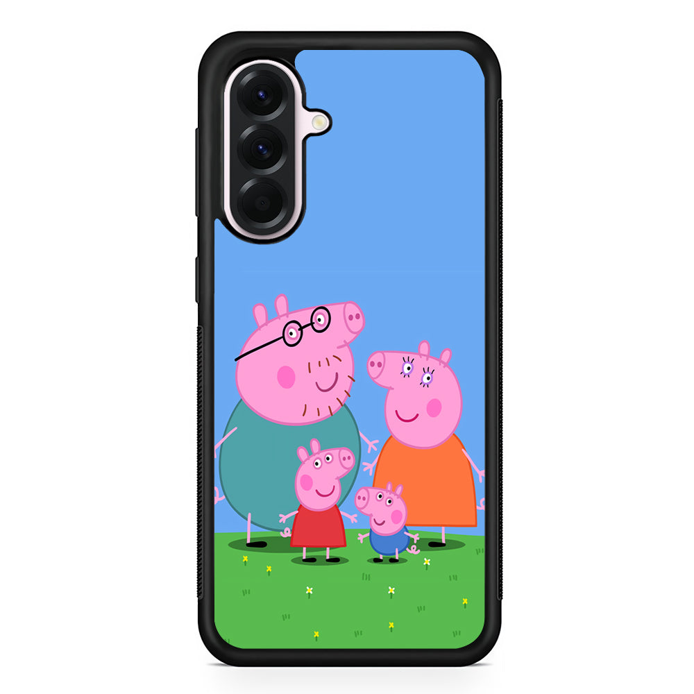 Peppa Pig Family Cartoon Samsung Galaxy A56 Case | Samsung Galaxy A56 Protective Rubber Case
