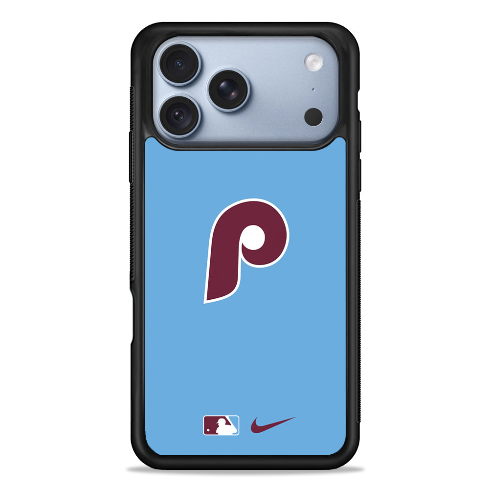 MLB Philadelphia Phillies Blue Nike iPhone 18 Pro Case - iPhone 18 Pro Silicone Case